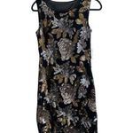 Cache NWT dress sequin Floral gold and silver Size S Photo 0