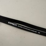 EXPRESS Blue England Made Genuine Leather Adjustable Thin Skinny Silver Oval Buckle Belt Photo 3