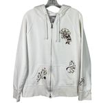 Disney Parks Y2K White Minnie Mouse Embroidered Full Zip Fleece Jacket XL Photo 0