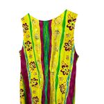 Xtreme Island Designs Hawaii Sleeveless Dress Striped Floral Yellow Vintage M Yellow Size M Photo 7