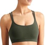 Athleta Full Focus Olive Army Green Sports Bra XS - Extra Small Photo 0