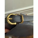 Coach Vintage 90s Dark Blue Leather Equestrian Flap Cross Body Purse Bag #9807 U Photo 6