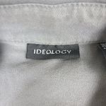 Ideology Gray Denim Short Jean Jacket Womens Size Small Military Moto Biker Photo 1