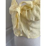 Love Tree  Boho Peasant yellow crop top blouse/puff sleeves Photo 1