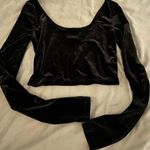 Target Black Velvet Crop Top Photo 0