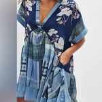 Free People 🆕  | PRINTED AGNES MINI DRESS | INDIGO COMBO | SZ: XS Photo 3