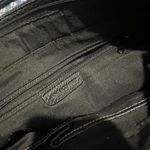 Nine & Co. muted black handbag contrast stitching double strap handles Photo 3