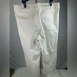 Soft Surroundings New  White Denim Jean Size 16 2 Button Straight Wide Leg Photo 3