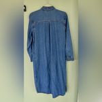 Vtg 90s Y2K Denim Maxi Button Down Dress Long Sleeve Size 8 M Slit Northstyle‌‌‌ Blue Size M Photo 5