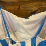 Shade & Shore Women's High Leg Cheeky One Piece Swimsuit Blue Striped Photo 3