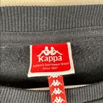 Kappa  Sweatshirt Womens Large Black Logo Cropped Long Sleeve Streetwear Top Photo 4