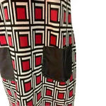 1960's Sleeveless Cocktail Dress w/ Faux Leather Trim and Pockets Red Size M Photo 1