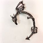 Dolls Kill NEW - Fantasy Gothic Silver Dragon Ear Cuff - Statement Jewelry Photo 2