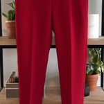 Banana Republic  Mid-Rise Martin Fit Red Woven Career Dress Pant Trouser, 4 Photo 0
