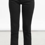 Everlane  High Rise Slim Straight Ankle Jean Black 24 Photo 0