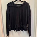 Free Press  Flirty Ruffle Black Hoodie Photo 1
