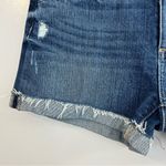Paige  Jimmy Jimmy Cuffed Blue Denim Distressed Jean Shorts Size 28 Photo 4