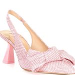 Antonio Melani Lenore Raffia Bow Slingback Pumps, Size 6 - Pink Salt Photo 0