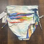 NWT CALIA Women's High Waisted Ruched Side Tie Swim Bottoms Size Medium White Photo 4