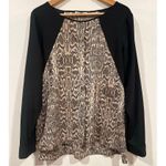 Calvin Klein Women’s  Button Down Snake Print Blouse M Career Business Casual Photo 1