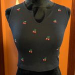 Embroidered cherry tank top Red Size M Photo 0