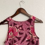 Equipment Womens Shirt Tank Pink Purple Hawaiian Tropical Floral Silk Size Small Photo 3