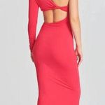 Ser.O.Ya Ivana One Sleeve Midi Dress NWT Size Medium Pink Photo 1