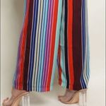 Striped Halter Style Jumpsuit Red Photo 8
