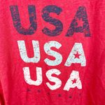 Sonoma Women's Red USA Print Short Sleeve T-Shirt American Patriotic Size XL Photo 2