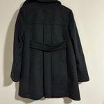 J.Crew  Vintage dark gray Wool Peacoat fall winter lime green lining button Photo 6