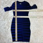 OHNE TITEL‎ 3/4 Sleeve Knit Sweater Knee Dress Striped Bodycon Black Size XS Photo 8