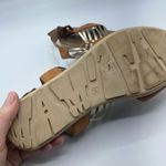 Sundance Tan Leather Gladiator Boho Sandals Gold Womens 38 Flats Beachy Summer Size 7.5 Photo 5