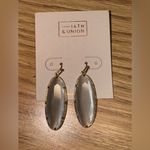 14th & Union  Gold and Cream Oval Earrings Photo 1