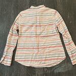 Vineyard Vines  Women's Striped Cotton Linen Button-Up Shirt Size 4 red white Photo 4