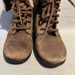 UGG  Zea Brown Leather Shearling Women's Wedge Lace-Up Boots size 9 Photo 2