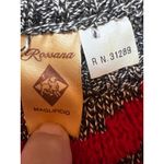 Rossana Maglificio Textured Red Knit Sweater Italy Wool Blend Boho Vintage Small Gray Photo 3