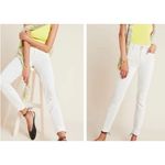 Paige  Hoxton ankle white raw hem mid rise skinny jeans 27 Photo 1