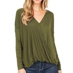 Tobi Long Sleeve Surplice V-Neck Blouse Photo 0