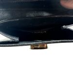 Furla Vintage Shoulder Bag Purse PVC Vinyl Silver Buckle Black Photo 6