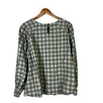 Ava & Viv Plaid Long Sleeve Top Womens XL Brown Balloon Sleeve Cottagecore Photo 4