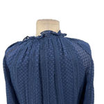 Alice + Olivia Joanne Mini Dress Lace Trim Ruffle Tiered 3/4 Sleeve Blue Size 2 Photo 10