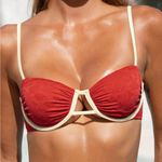 Berlook Brick Red Jacquard Underwire Bikini Top and Bottom Size XS Photo 0