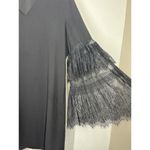 Kobi Halperin Black Suki Lace Sleeve Shift Dress Large Gothcore Whimsycore Photo 4