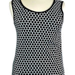Lands' End Lands’ End Women’s Plus Tank Top Scoop Neck Black Polka Dot Size Large 14/16 Photo 0