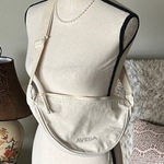 NWOT Aveda neutral cream, 100% cotton shoulder, cross body sling travel bag Photo 0