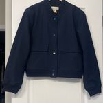 Rachel Zoe Cropped Relaxed Fit Bomber Jacket for Women size Large: Chic bomber jacket with a classic fit. Features front pockets and snap button closure. New, with tag. By . Photo 1