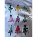 kim rogers Women's Long Sleeve White T-Shirt with Holiday Tree Design XXL Photo 6