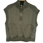 Anthropologie Daily Practice Half Zip Sweatshirt Vest Small Green Athleisure Casual Layering Photo 0