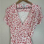 & Other Stories & Other Stories Los Angeles Atelier Red Floral Mini Wrap Dress US 6 Photo 7