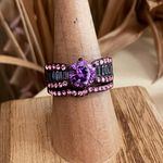 Amethyst IP Coffee Stainless Steel AAA Grade CZ Ring Photo 4